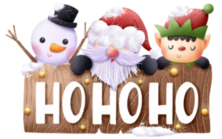 Kerstmis decoratief ho ho ho illustratie png