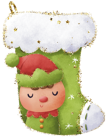 carino Natale calza illustrazione png