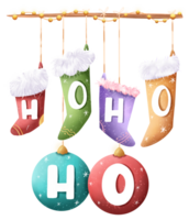 Christmas Decorative Ho Ho Ho Illustration png