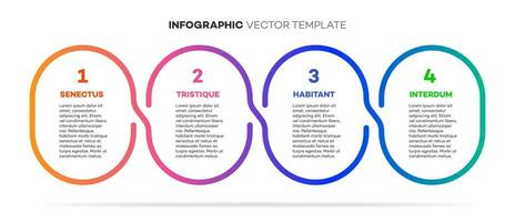 infografía modelo cronograma proceso 4 4 opción o paso vector