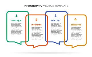 Infographic template timeline process 4 option vector