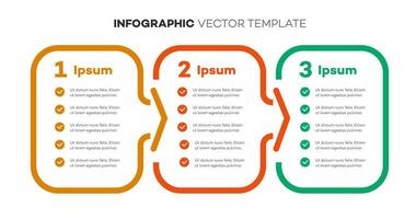 infografía modelo cronograma proceso 3 opción vector