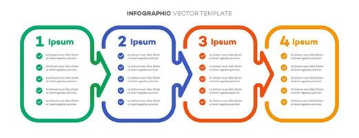 infografía modelo cronograma proceso 4 4 opción vector