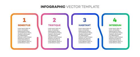 Infographic template timeline process 4 option vector