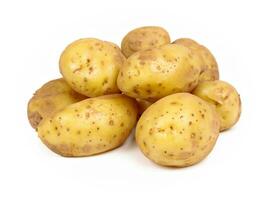 new potatoes on white background photo