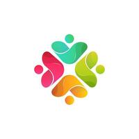 People Colorful Logo Vector Design