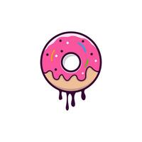 Melted Donut Logo Vector Template