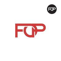 Letter FOP Monogram Logo Design vector