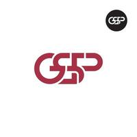 letra gsp monograma logo diseño vector