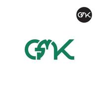 letra gmk monograma logo diseño vector