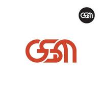 Letter GSM Monogram Logo Design vector