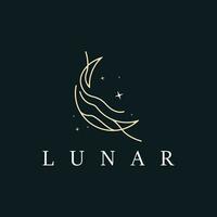 Luna logo, estrella cielo Luna diseño prima vector ilustración modelo