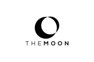 Minimal Moon trendy vector logo design