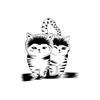 Cute Cat Vector Illustration Design
