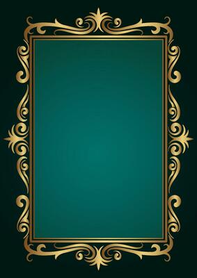 classic gold frame, vector design