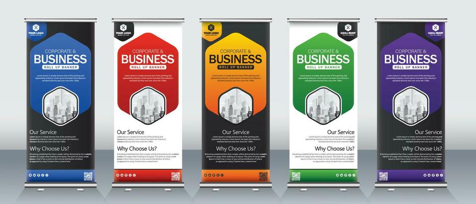 Modern roll up banner design for business meetings, events, presentations, advertising, marketing events with print ready x banner stand design