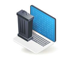 Trash computer folder vector