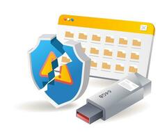 Virus attacks portable data storage vector