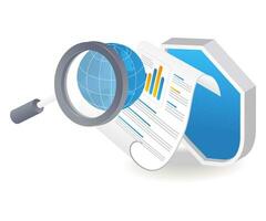 Business development security analysis data vector