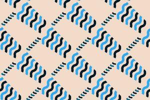 Seamless Abstract Wave Pattern with blue and white color vector