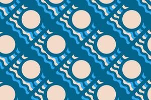 Seamless Abstract Wave Pattern with blue and white color vector