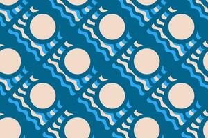 Seamless Abstract Wave Pattern with blue and white color vector