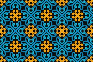 Pattern with floral and geometric elements. Intersecting curved and straight bold stripes forming abstract floral ornament. Vector background for design. Seamless Decorative lattice for louver.