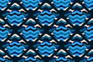 Seamless Abstract Wave Pattern with blue and white color vector