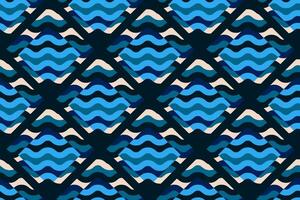 Seamless Abstract Wave Pattern with blue and white color vector