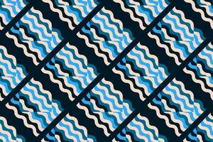 Seamless Abstract Wave Pattern with blue and white color vector