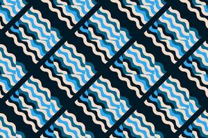 Seamless Abstract Wave Pattern with blue and white color vector