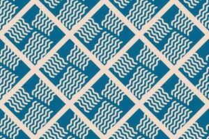 Seamless Abstract Wave Pattern with blue and white color vector