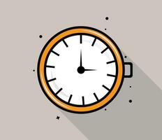 Clock icon in flat style, Business watch. Vector design element