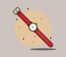 Clock icon in flat style, Business watch. Vector design element