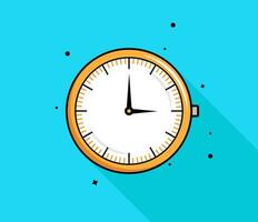 Clock icon in flat style, Business watch. Vector design element