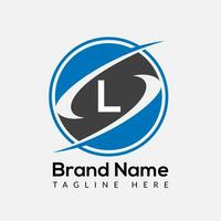 Abstract L letter modern initial lettermarks logo design vector