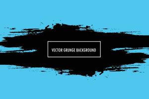 vector black grunge splash on blue background, paint splashes, paint lines, grunge splash vector background