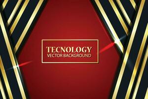 3d backdrop technology background with gold lines, yellow and dark background and shadow suitable for banner technology presentations, and wallpaper vector illustration