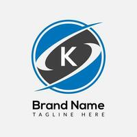 diseño de logotipo de letras iniciales modernas de letras k abstractas vector