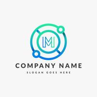 Abstract M letter modern initial lettermarks logo design vector