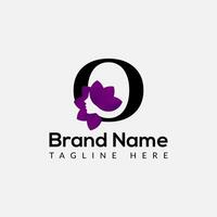 Beauty Logo On Letter O Template. Beauty On O Letter, Initial Fashion and Beauty Sign Concept vector