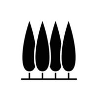 ciprés árbol icono. sencillo sólido estilo. toscana, Italia, follaje, paisaje, naturaleza concepto. silueta, glifo símbolo. vector ilustración aislado.