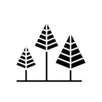 The group of trees icon. Simple solid style. Biodiversity, sustainable, harmony, environment, nature, floral, forest concept. Silhouette, glyph symbol. Vector illustration isolated.