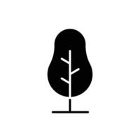 Tree icon. Simple solid style. Pine, fir, park tree, nature, forest concept. Silhouette, glyph symbol. Vector illustration isolated.