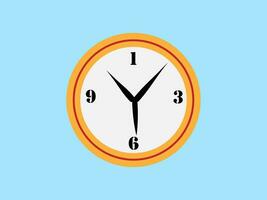 Time-telling wall clock with an aesthetic and beautiful color combination vector