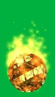 Background with Gold Fireball, Green Screen, 3D Render, Shape, Reflection, Unique Design video