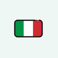 icono de la bandera de italia vector