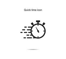 Quick time icon, Vector illustration