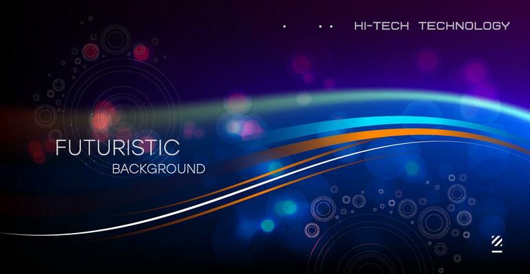 Luxurious bright background with multicolored wavy lines, abstract background with bokeh effect. Festive Christmas or New Year background.