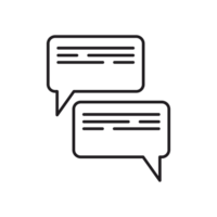 Transparent background conversation bubble icon png